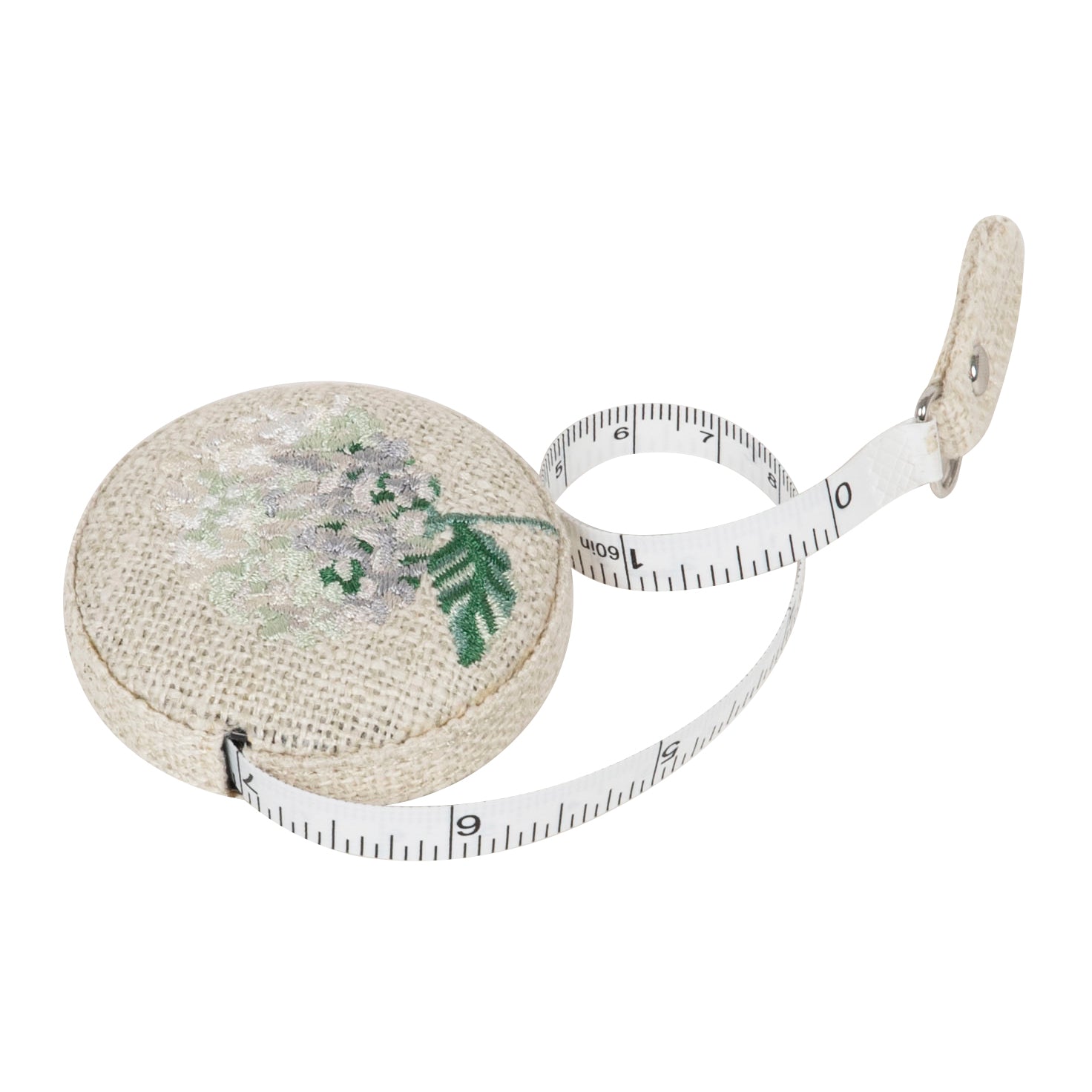 Hydrangea Tape Measure - Embroidered Polyester 150cm/60" Retractable Measure - Home - Crafts