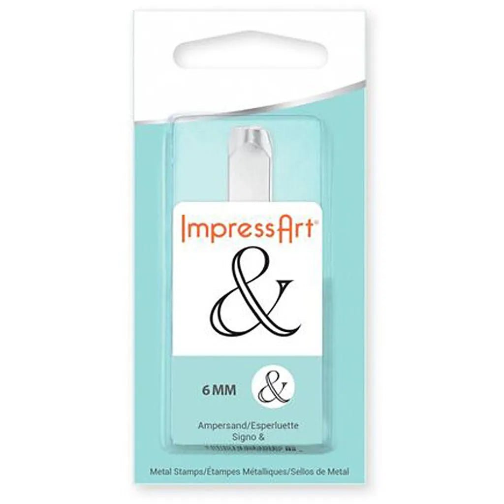ImpressArt Steel And & Ampersand Sign Shape Motif Embossing Stamp Jewellery Making Supplies