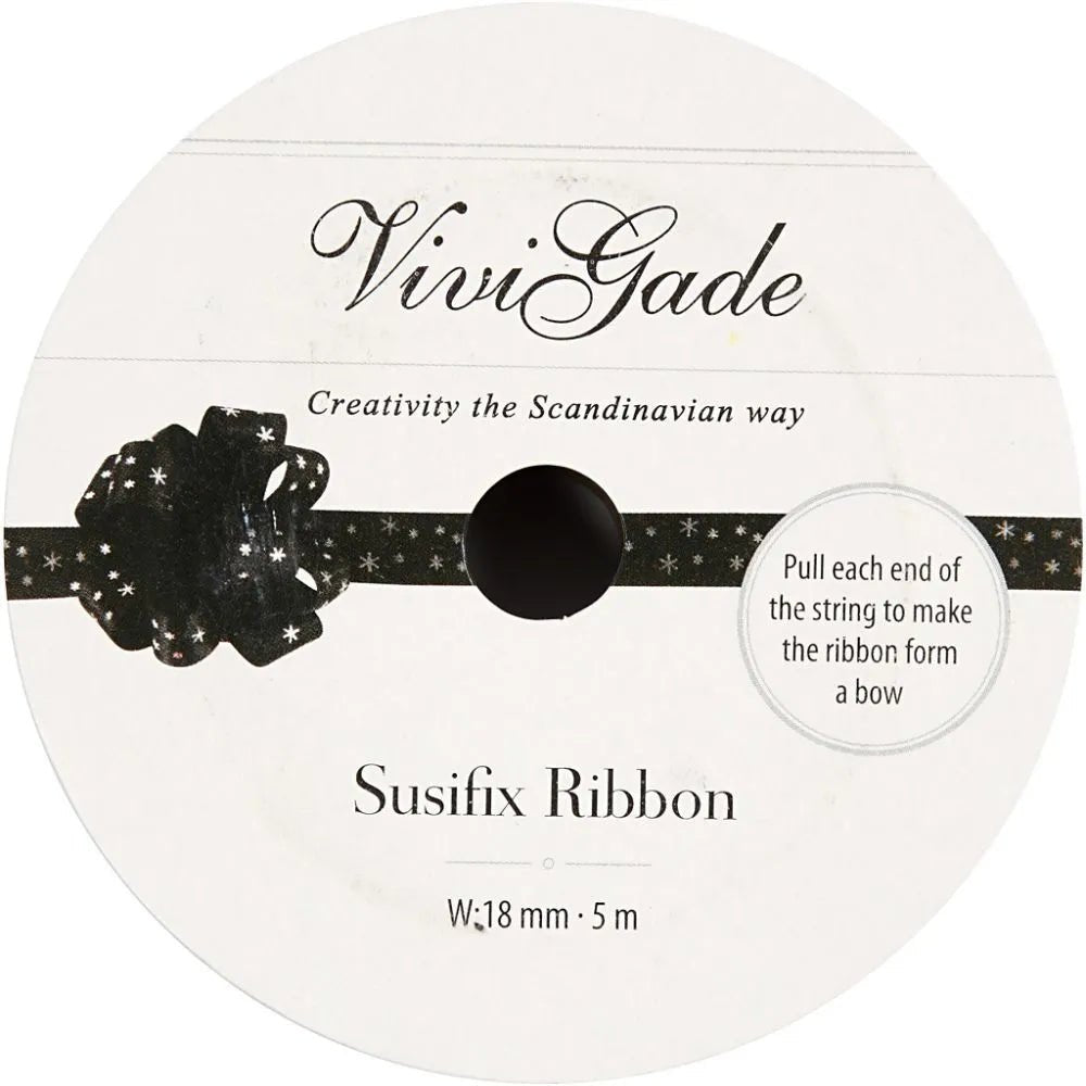 Instant Ribbons Photo Instant Bow Maker Black Silver Stars Printed Ribbon For Christmas Gift ...