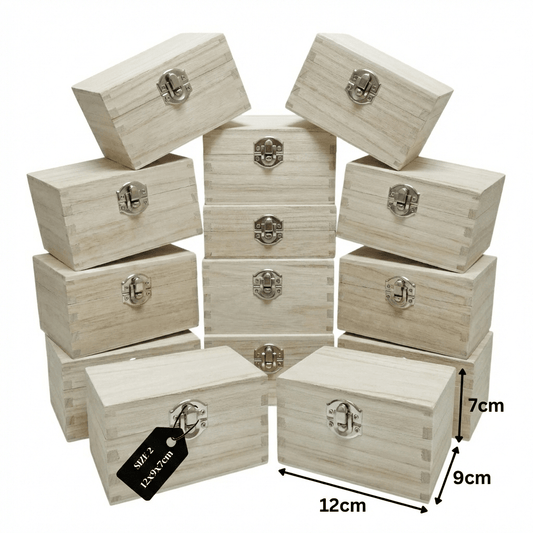 Job Lot Of 15 Wooden Boxes Small Size - HALF PRICE BULK BUNDLE Only £1.99 EACH - Home - Crafts