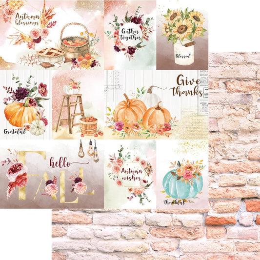 Kawaii Autumn Scrapbook Paper - 24 Double - Sided 6x6 Inch Sheets - Home - Crafts