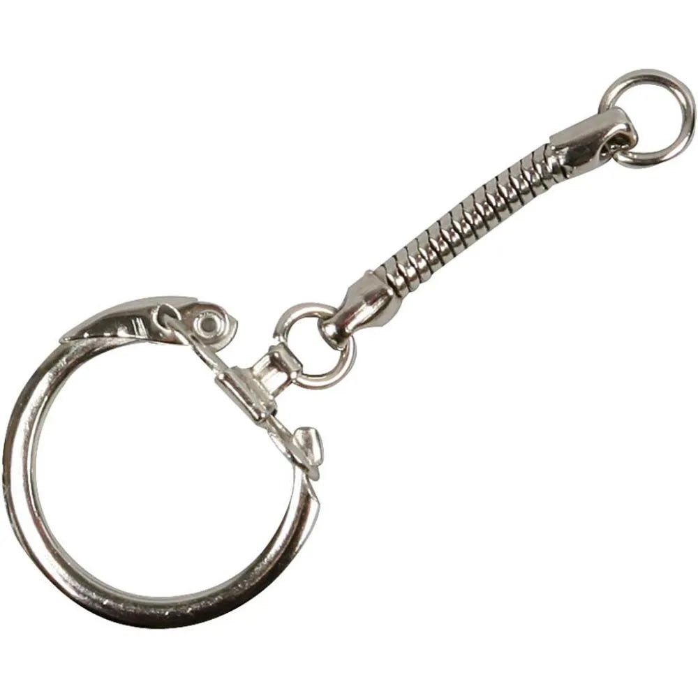 Keyring with chain Key Rings Craft Project Supplies