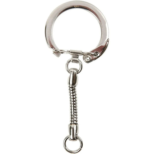 Keyring with chain Key Rings Craft Project Supplies