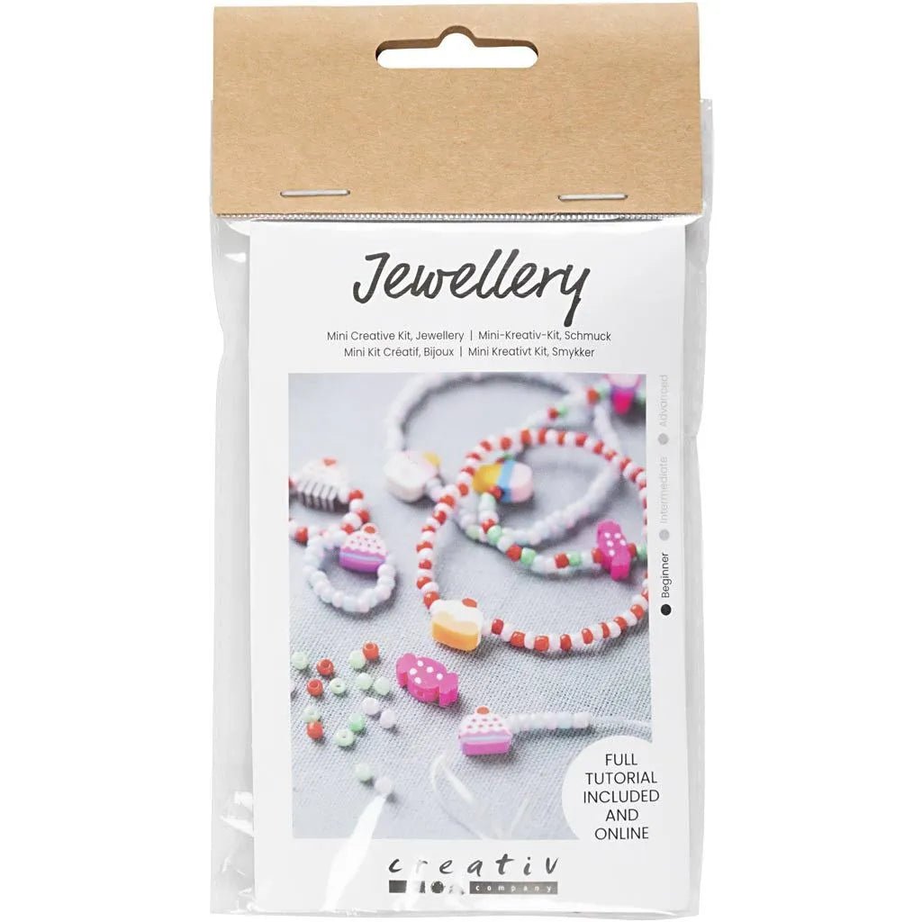 Kid's Elastic Bracelet And Ring Mini Craft Kit Jewellery - All Materials & Instructions Included