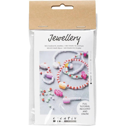 Kid's Elastic Bracelet And Ring Mini Craft Kit Jewellery - All Materials & Instructions Included