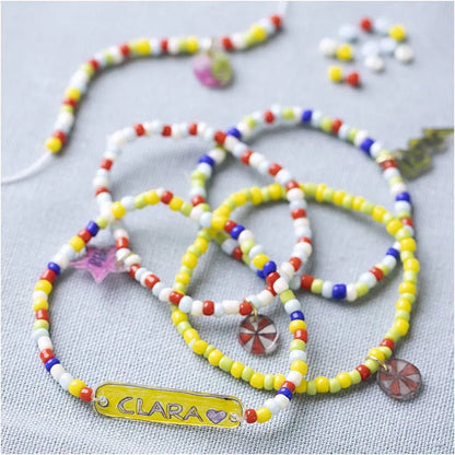 Kid's Shrink Plastic Bracelets Mini Craft Kit Jewellery - All Materials & Instructions Included
