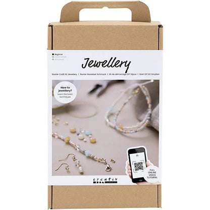Kid's Starter Craft Kit Jewellery Classic Beads - All Materials & Instructions Included