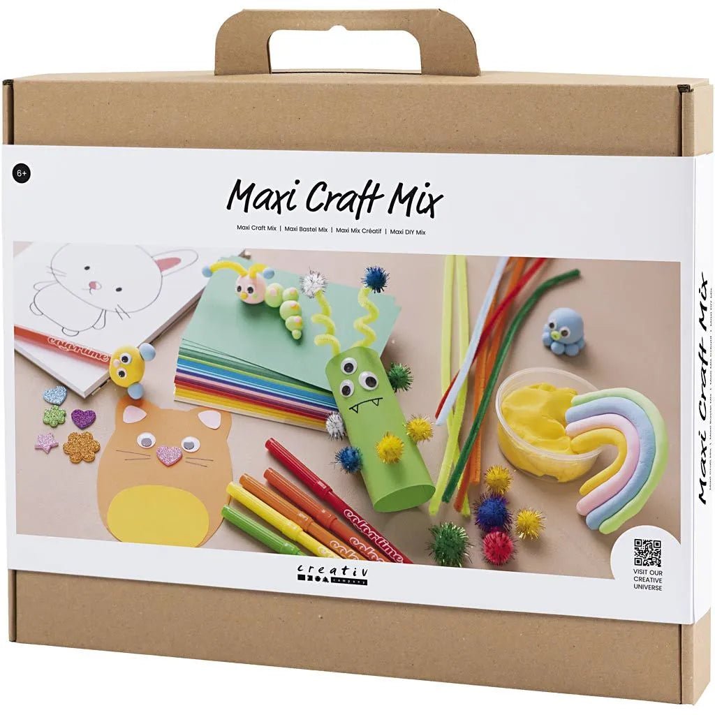Large Modelling Arts & Craft Kit – Silk Clay, Glitter & Pom-Poms for Creative Fun