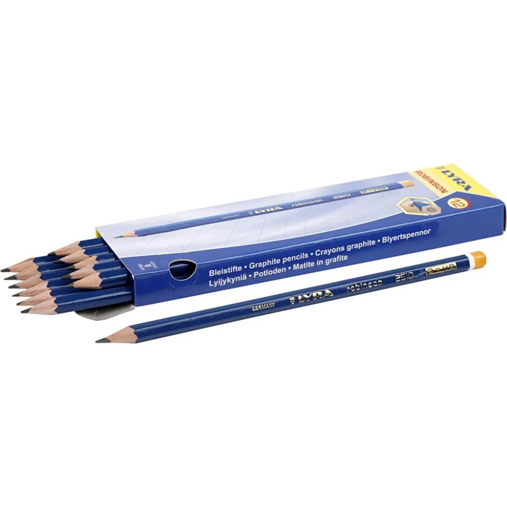 Lyra 12 Groove Graphite Triangular Robinson Pencils D: 6.8 mm Lead:2 mm Grade HB