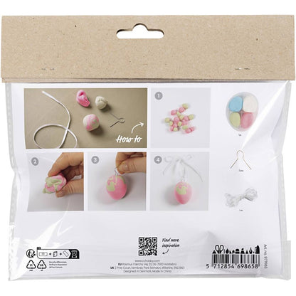Marbled Easter Egg Craft Kit - Create Silk Clay® Decorations with Hanging Ribbon - Home - Crafts