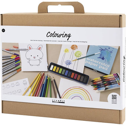 Maxi Art Supplies Kit - Complete Drawing & Painting Set with 65+ Pieces for Kids - Home - Crafts