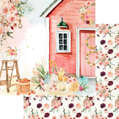 Kawaii Autumn Scrapbook Paper - 24 Double-Sided 6x6 Inch Sheets