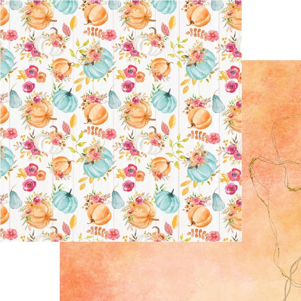 Kawaii Autumn Scrapbook Paper - 24 Double-Sided 6x6 Inch Sheets