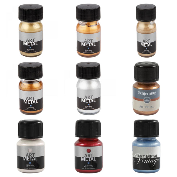 Water-Based Gloss Metallic Paint 30ml Shiny Vintage Effect Opaque Safe