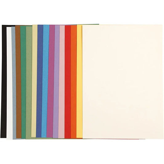 Mi-Teintes French Card A4 21x30 cm Hammered Fade-dyed 160 g 16 Mixed Sheets