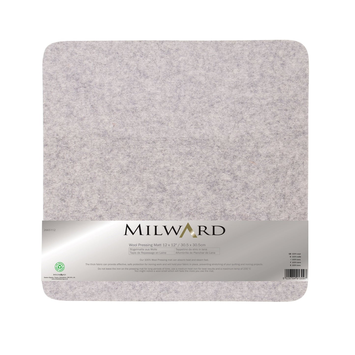 Milward Pressing Mat 100% Wool 30x30cm Good For Almost All Surfaces