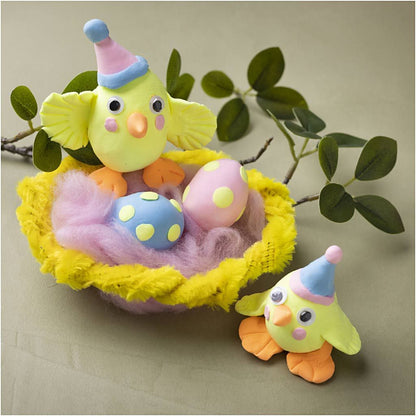 Mini Craft Kit - Easter Family Modelling with Silk Clay® - Chicks & Nest - Home - Crafts