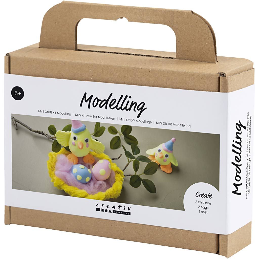 Mini Craft Kit - Easter Family Modelling with Silk Clay® - Chicks & Nest - Home - Crafts