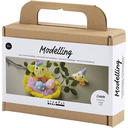 Mini Craft Kit - Easter Family Modelling with Silk Clay® - Chicks & Nest - Home - Crafts