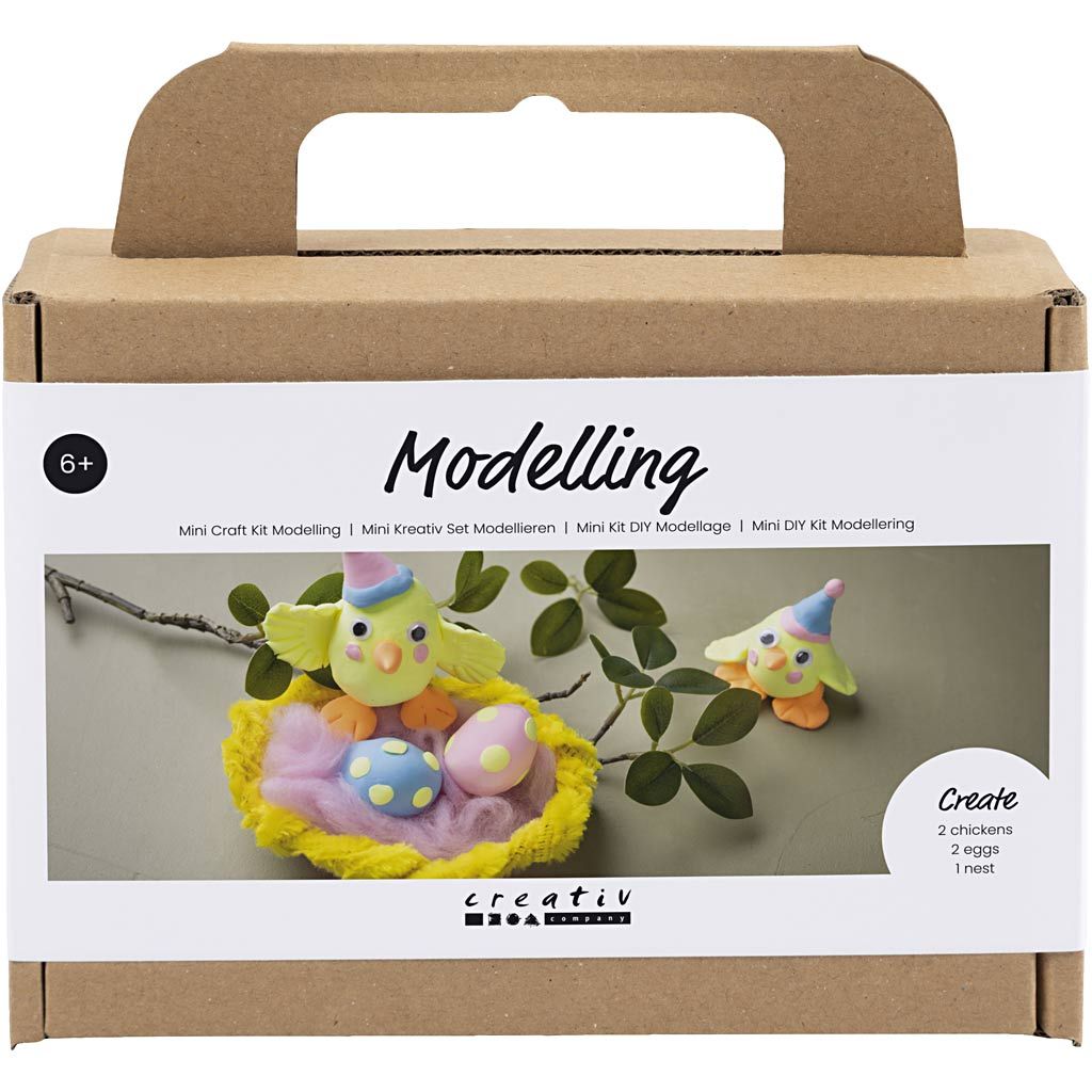 Mini Craft Kit - Easter Family Modelling with Silk Clay® - Chicks & Nest - Home - Crafts