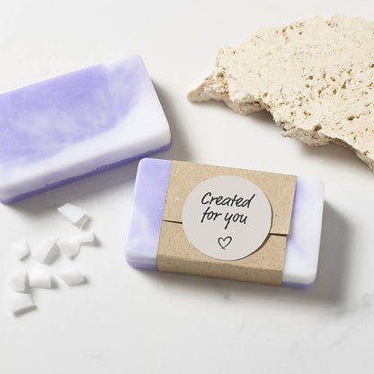 Mini Craft Kit - Soap Making - Square Light Lilac Soaps with Marbling & Colour Blocking - Home - Crafts