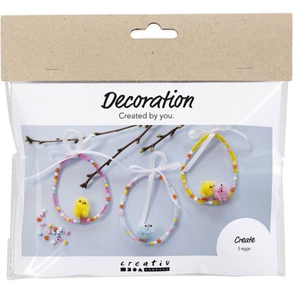 Mini Craft Kit - Spring Hanging Decorations with Fuse Beads & Pipe Cleaner Eggs - Home - Crafts