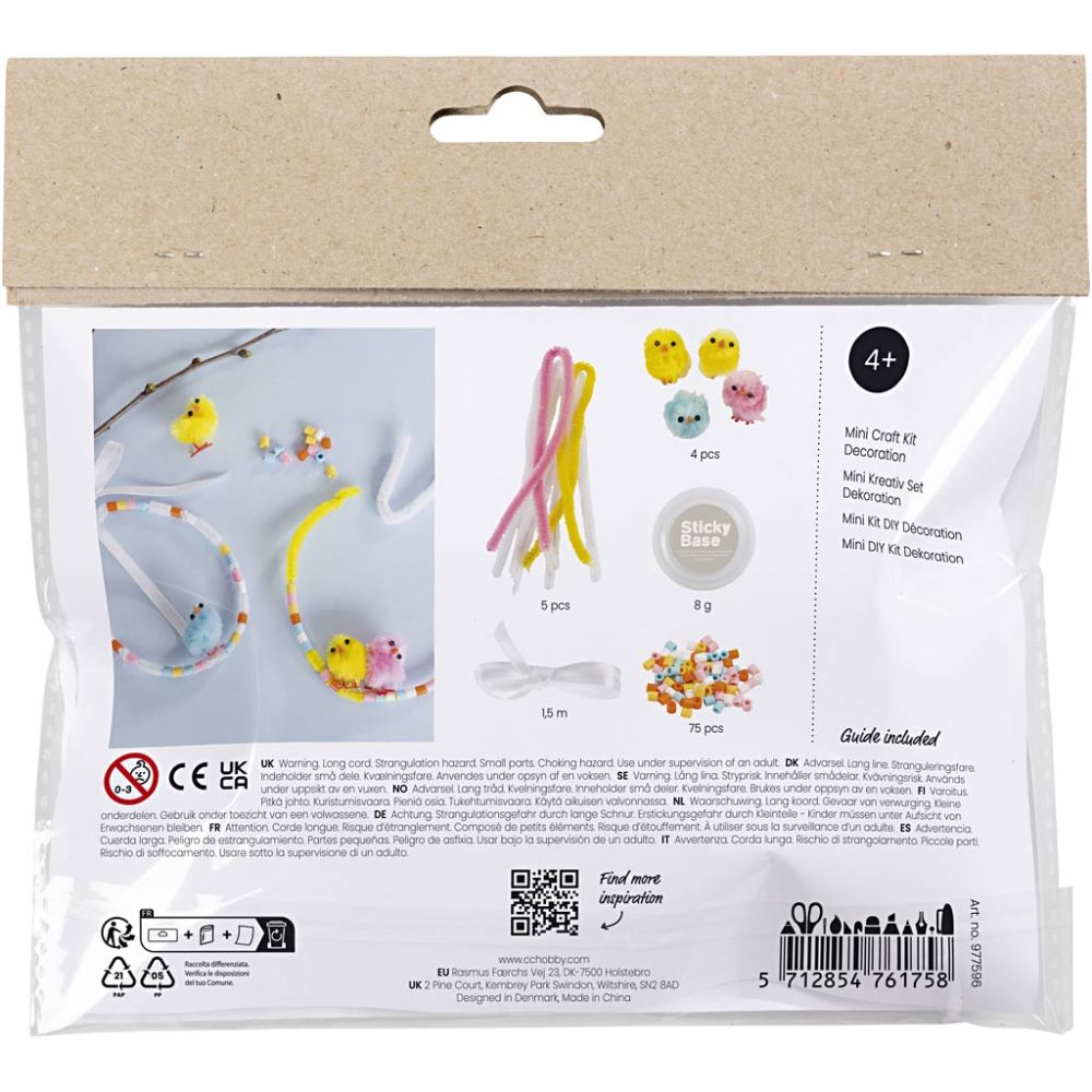 Mini Craft Kit - Spring Hanging Decorations with Fuse Beads & Pipe Cleaner Eggs - Home - Crafts
