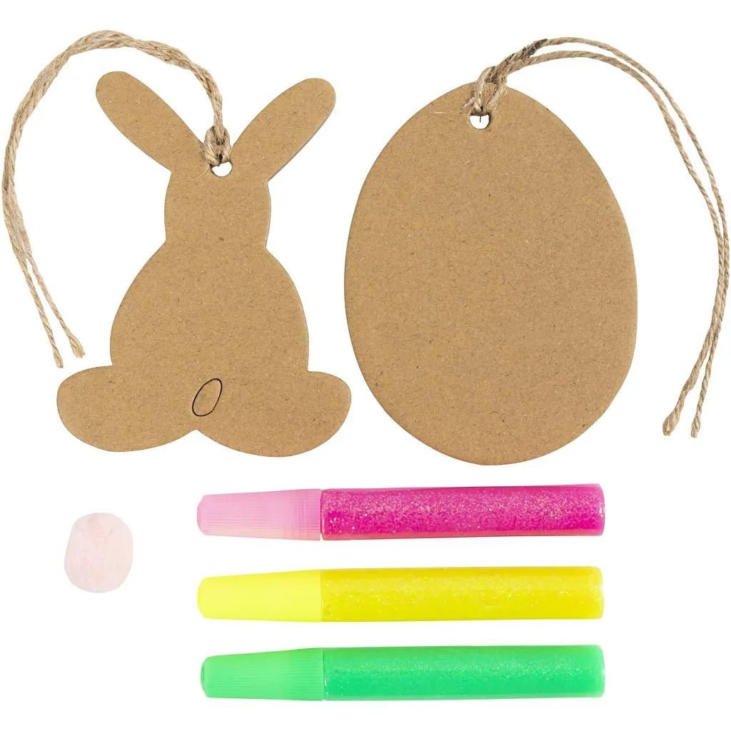 Mini Easter Craft Kit for Kids – Decorate Cute Easter Figures with Glitter & Pom-Poms