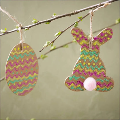 Mini Easter Craft Kit for Kids – Decorate Cute Easter Figures with Glitter & Pom-Poms