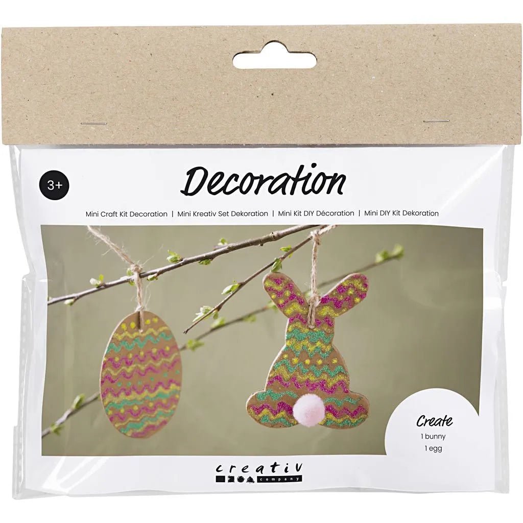 Mini Easter Craft Kit for Kids – Decorate Cute Easter Figures with Glitter & Pom-Poms