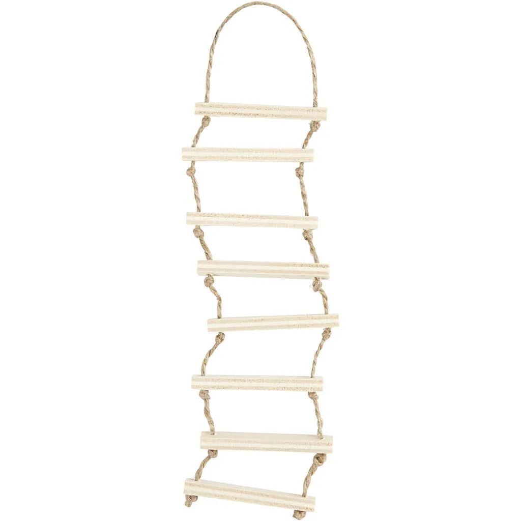 Miniature Attic Access Door And Rope Ladder Mini Decoration