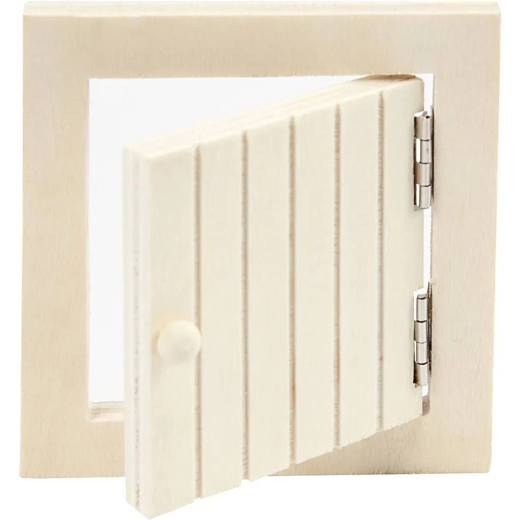 Miniature Attic Access Door And Rope Ladder Mini Decoration
