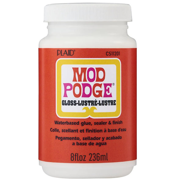 Mod Podge Gloss Glue Sealer Finish Quick Drying Clear - 8 fl oz