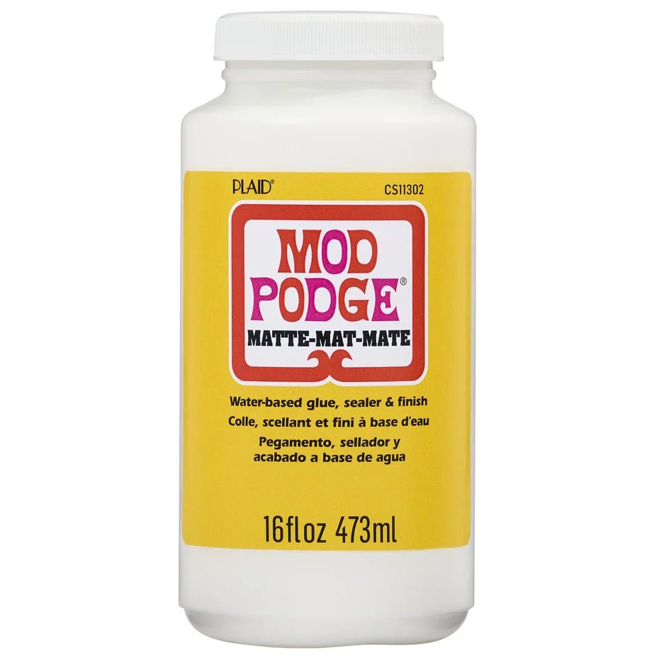 Mod Podge Matte Glue Sealer Finish Quick Drying Clear - 16 fl oz