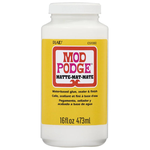 Mod Podge Matte Glue Sealer Finish Quick Drying Clear - 16 fl oz