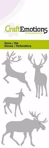 Moose And Deer Stencil Die Universal Embossing Cutting Machine Sizzix Card Making