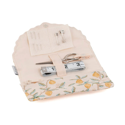 Morris Lemons Sewing Kit - Scalloped Fold - Over Case with Zip Compartment - Home - Crafts