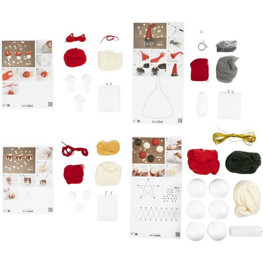 Needle Felting Advent Calendar - 4 Weekly Projects with Wool & Felting Supplies - Home - Crafts