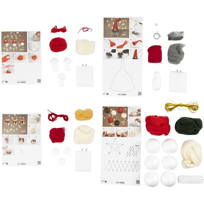 Needle Felting Advent Calendar - 4 Weekly Projects with Wool & Felting Supplies - Home - Crafts