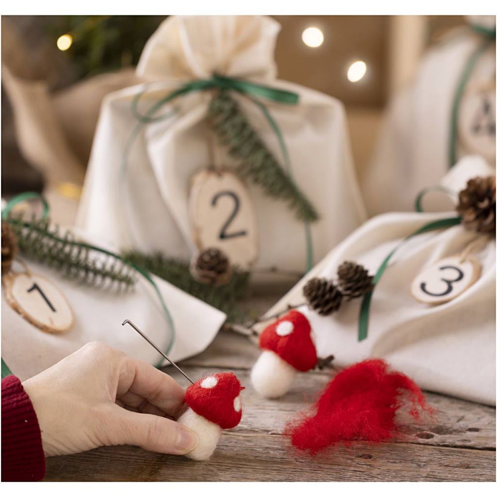 Needle Felting Advent Calendar - 4 Weekly Projects with Wool & Felting Supplies - Home - Crafts
