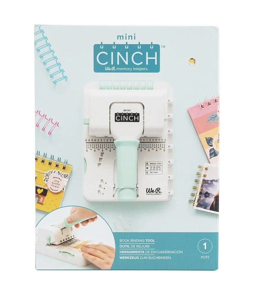NEW Mini Cinch Book Binding Tool We R Memory Keepers Customizable Hole Spacing