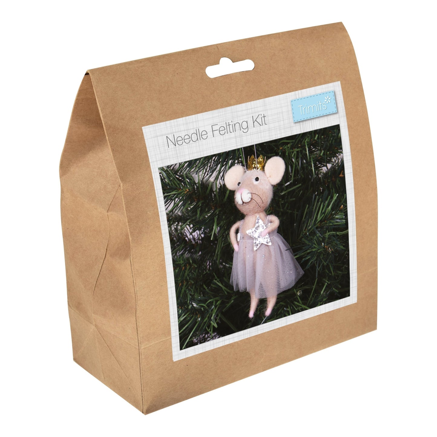 Nordic Mouse Needle Felting Crafting Kit Cute Decorations Toys Beginner Friendly