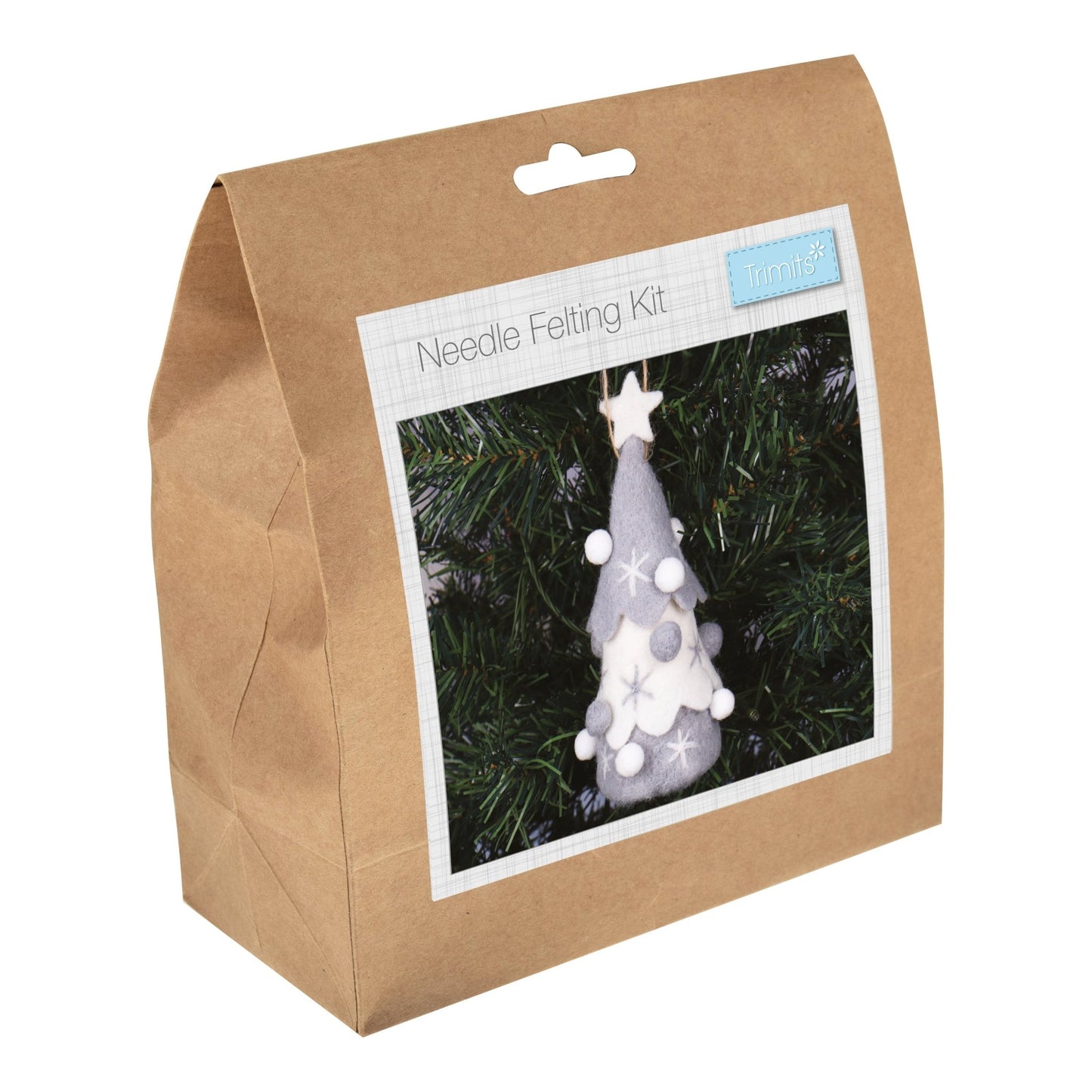 Nordic Tree Needle Felting Crafting Kit Cute Decorations Toys Beginner Friendly