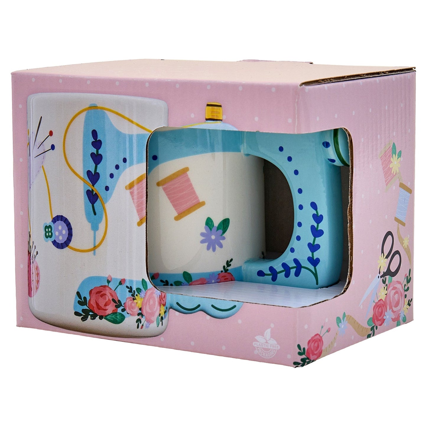 Novelty Sewing Machine Mug - 400ml Ceramic - Gift for Sewists & Crafters - Home - Crafts