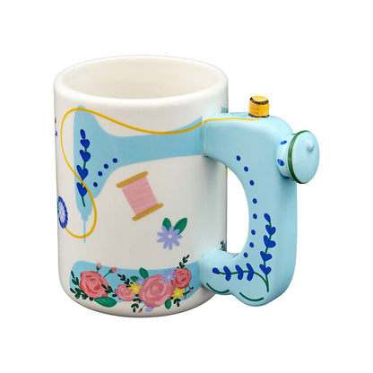Novelty Sewing Machine Mug - 400ml Ceramic - Gift for Sewists & Crafters - Home - Crafts