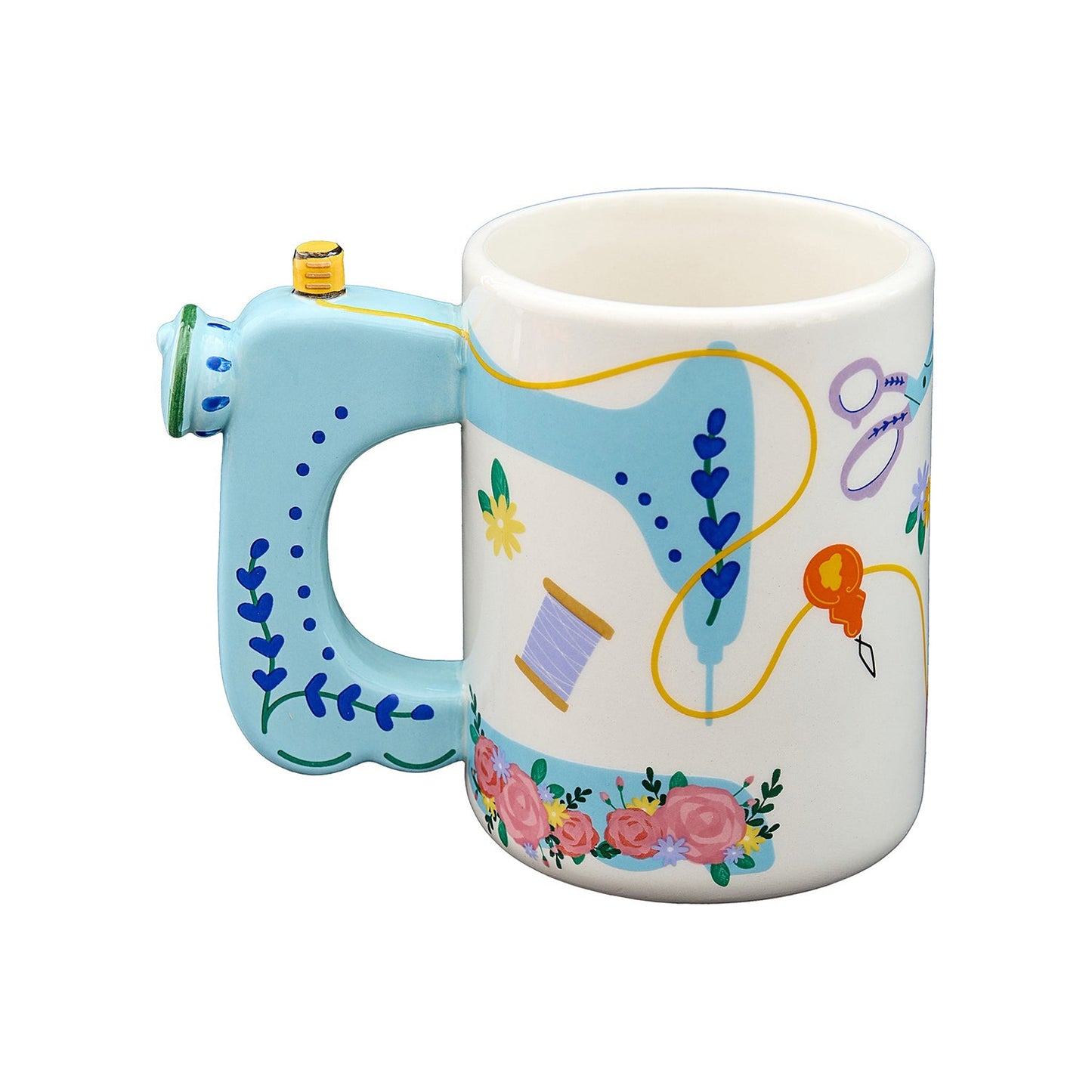 Novelty Sewing Machine Mug - 400ml Ceramic - Gift for Sewists & Crafters - Home - Crafts