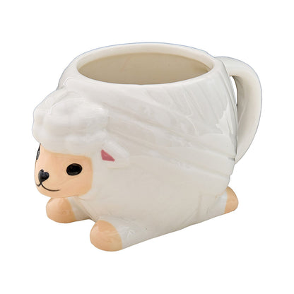 Novelty Sheep Yarn Mug - 400ml Ceramic - Gift for Knitters & Crocheters - Home - Crafts