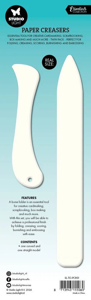 Paper Creaser Tool | Straight + Curved Edge | Studio Light Essentials - Home - Crafts