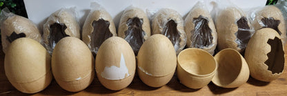 Paper Mache Easter Eggs 2 Piece And Cracked Eggs Job Lot - As Seen In Picture - Home - Crafts