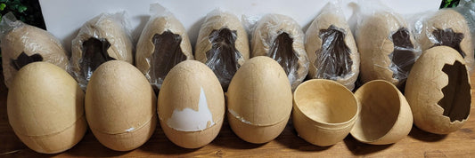 Paper Mache Easter Eggs 2 Piece And Cracked Eggs Job Lot - As Seen In Picture - Home - Crafts